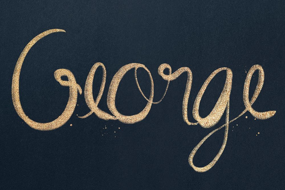 George sparkling gold font typography