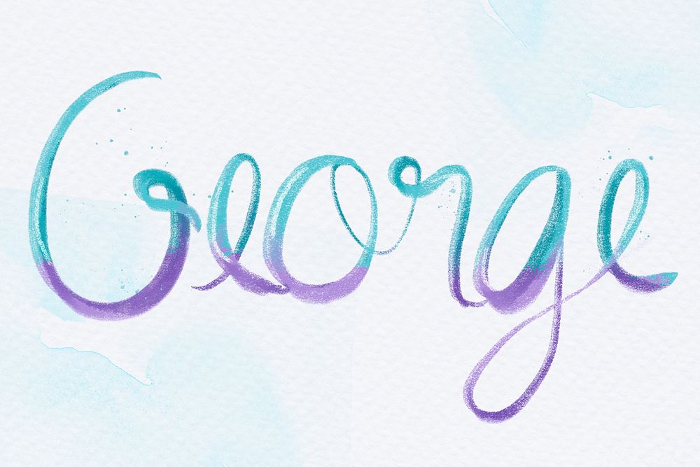 George name hand lettering font