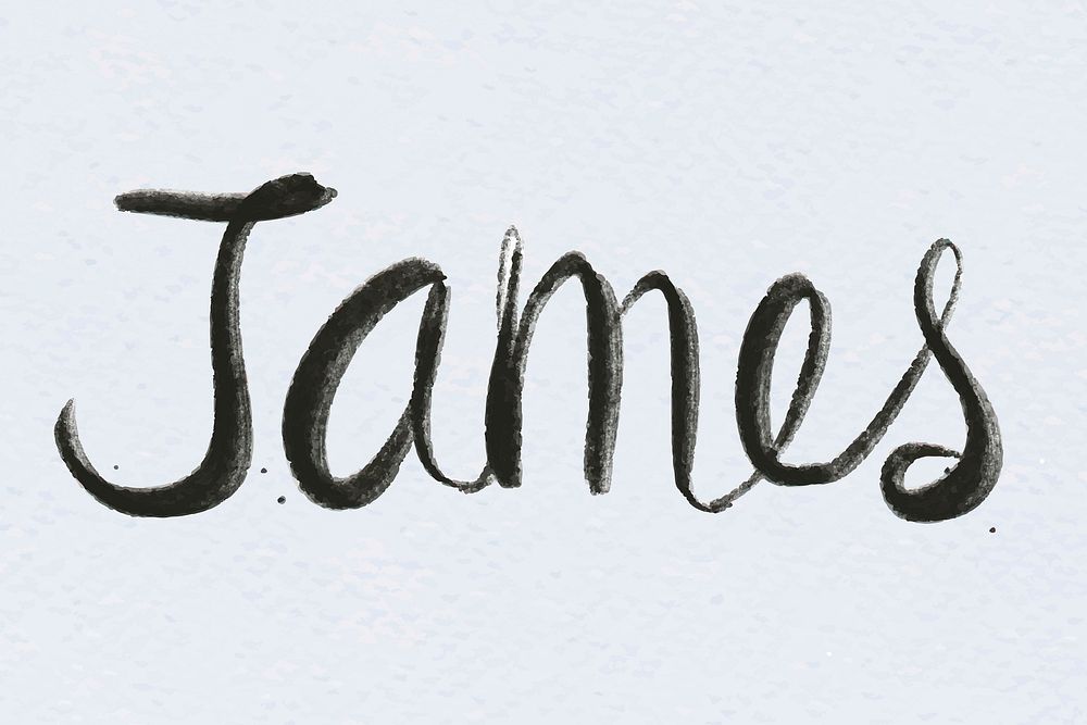 Hand drawn James font vector typography