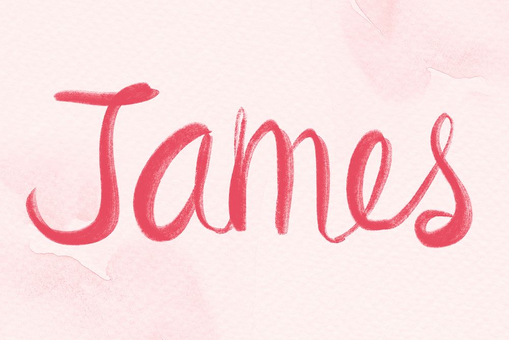 James name word typography