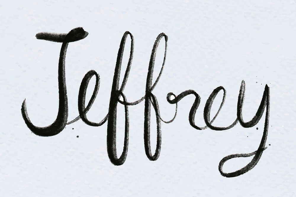 Vector hand drawn Jeffrey font | Free Vector - rawpixel
