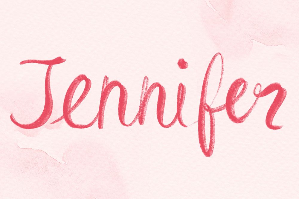 Jennifer name script font