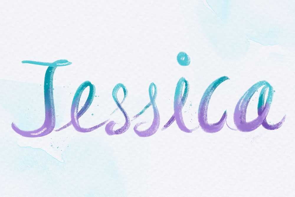 Jessica two colored lettering font