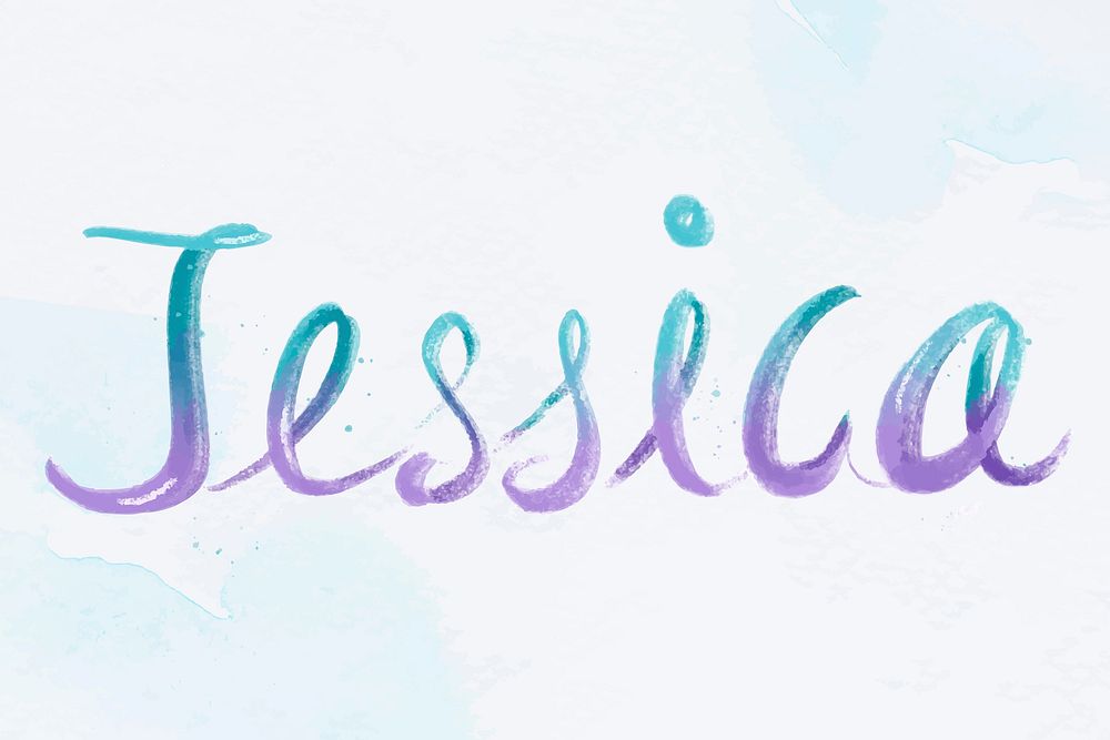 Jessica two colored lettering vector font