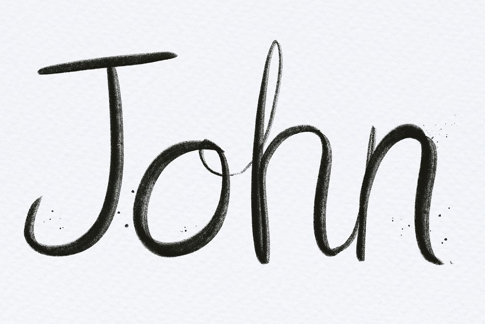 Hand drawn John font typography