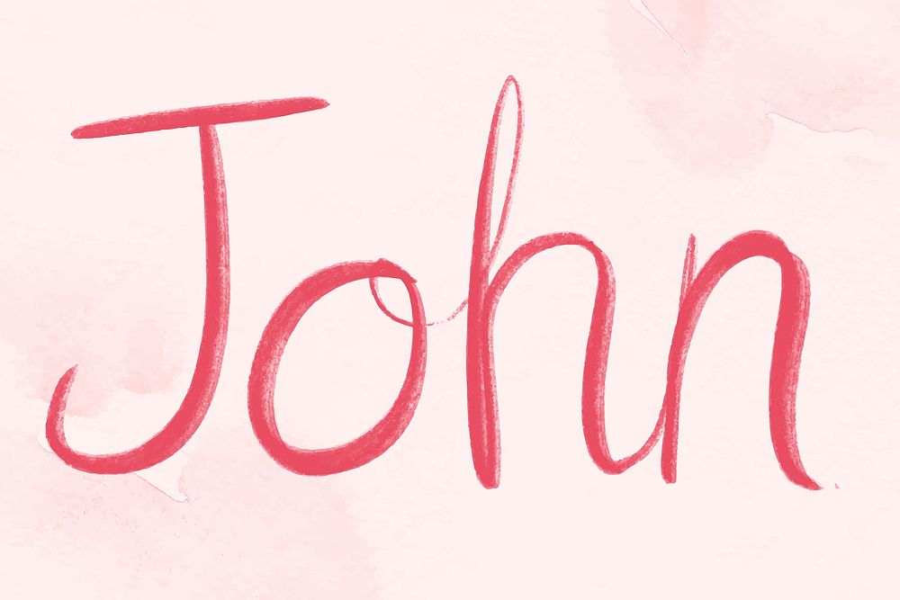 Vector John name hand lettering font