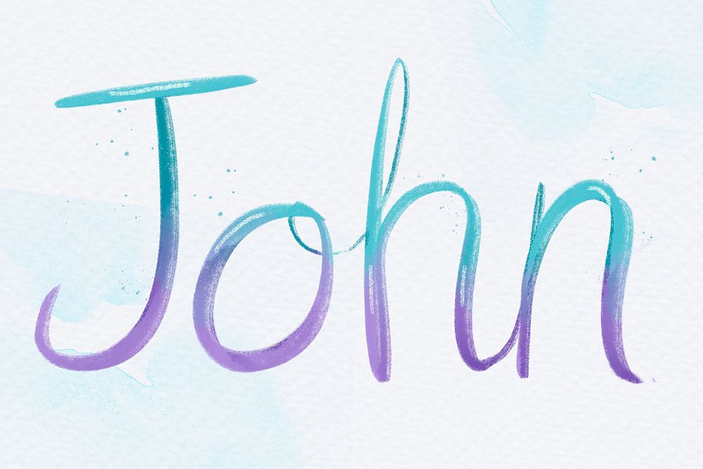 John name word typography