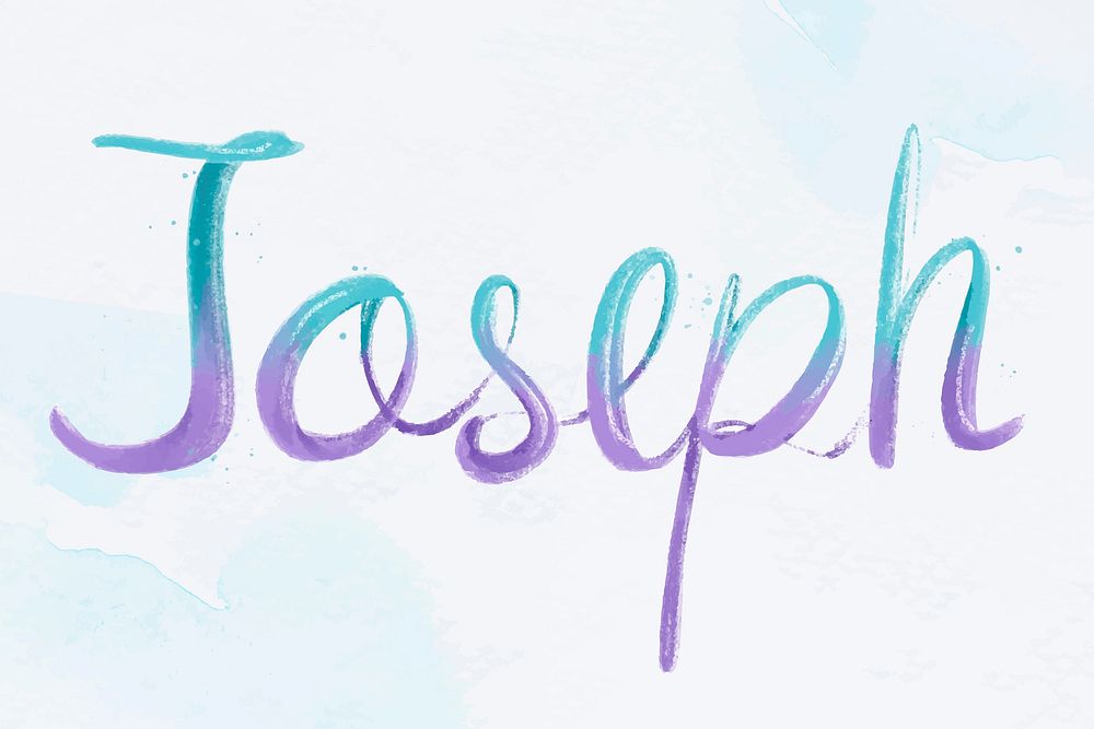 Joseph name word vector typography