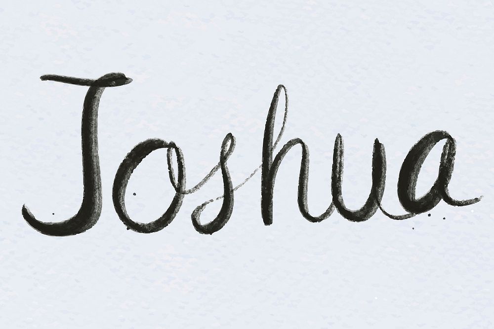 Vector Hand drawn Joshua font typography