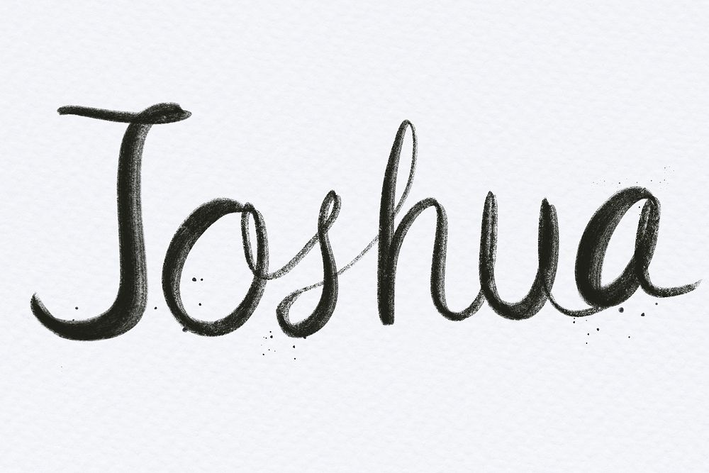 Hand drawn psd Joshua font typography