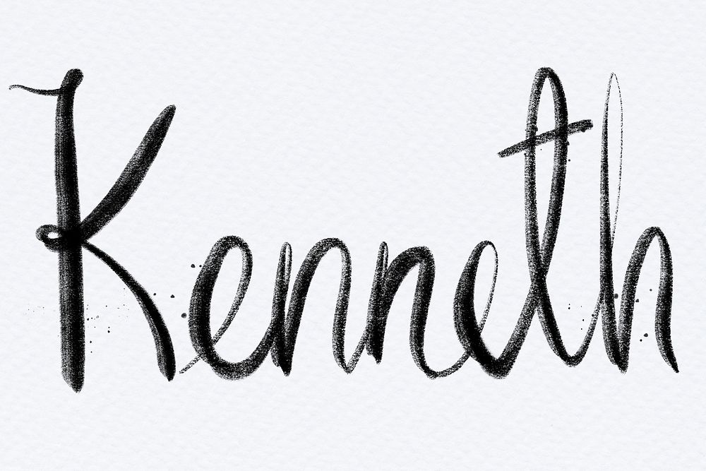 Hand drawn Kenneth font typography