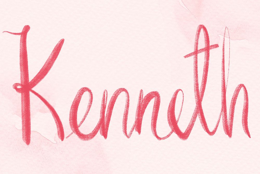 Kenneth name word typography