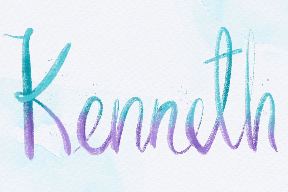 Kenneth male name calligraphy font