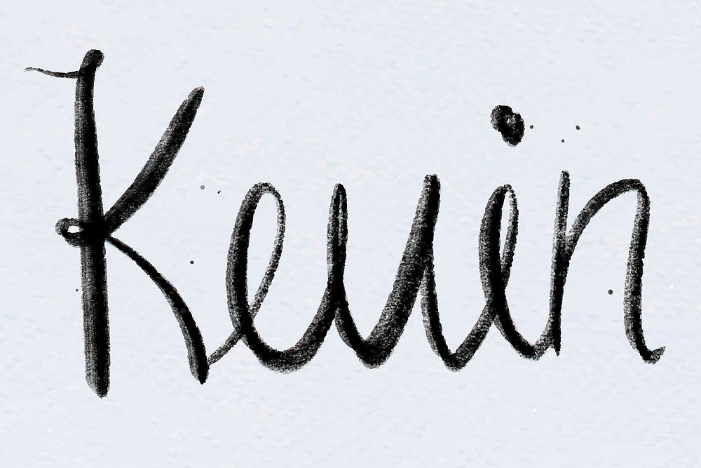 Vector Hand drawn Kevin font typography