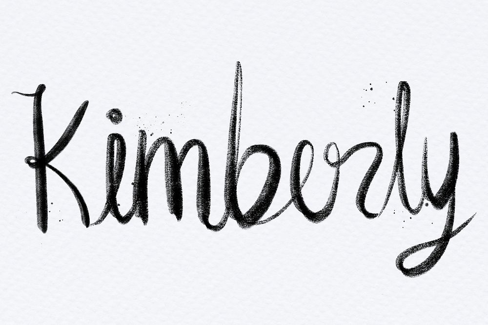 Hand drawn Kimberly font psd typography