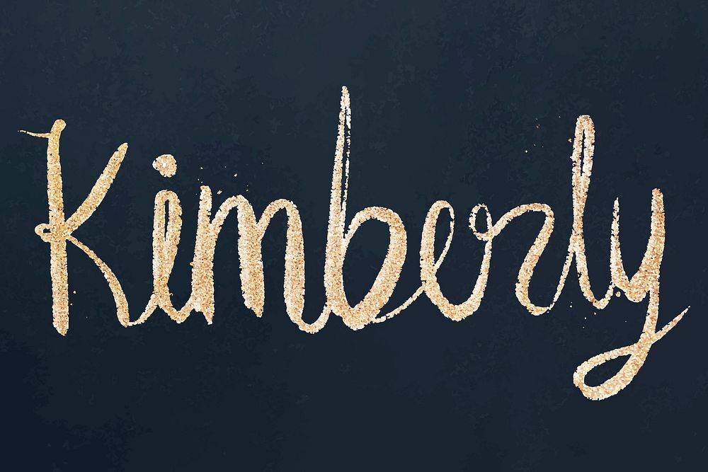 Kimberly vector sparkling gold font typography