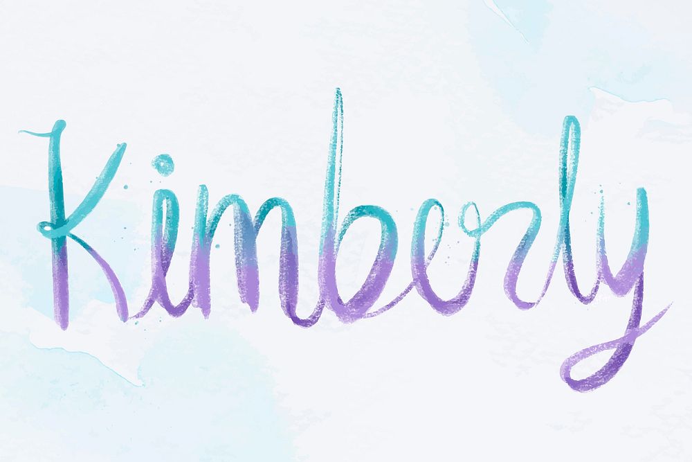 Cursive Kimberly name vector script font