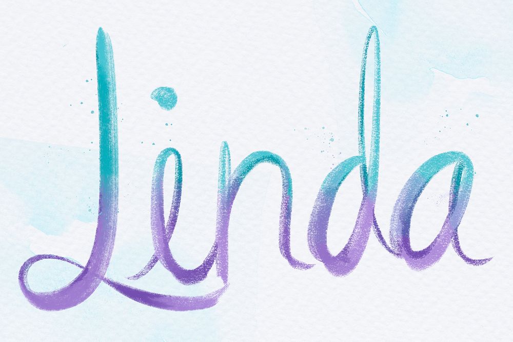 Linda name hand lettering font