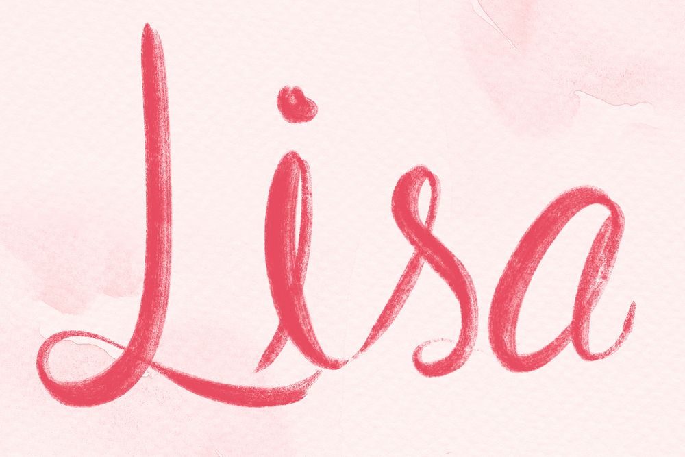 Lisa name script font