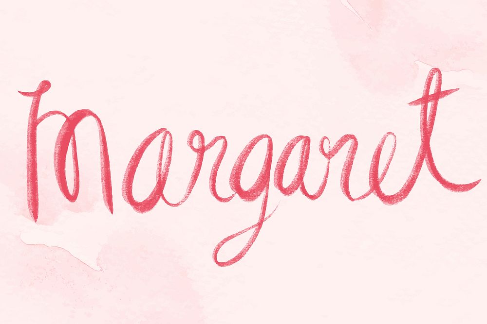 Margaret pink name vector word typography