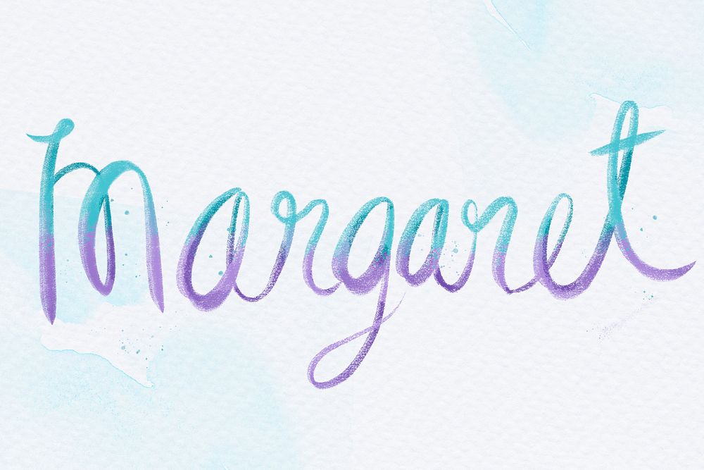 Margaret female name lettering font