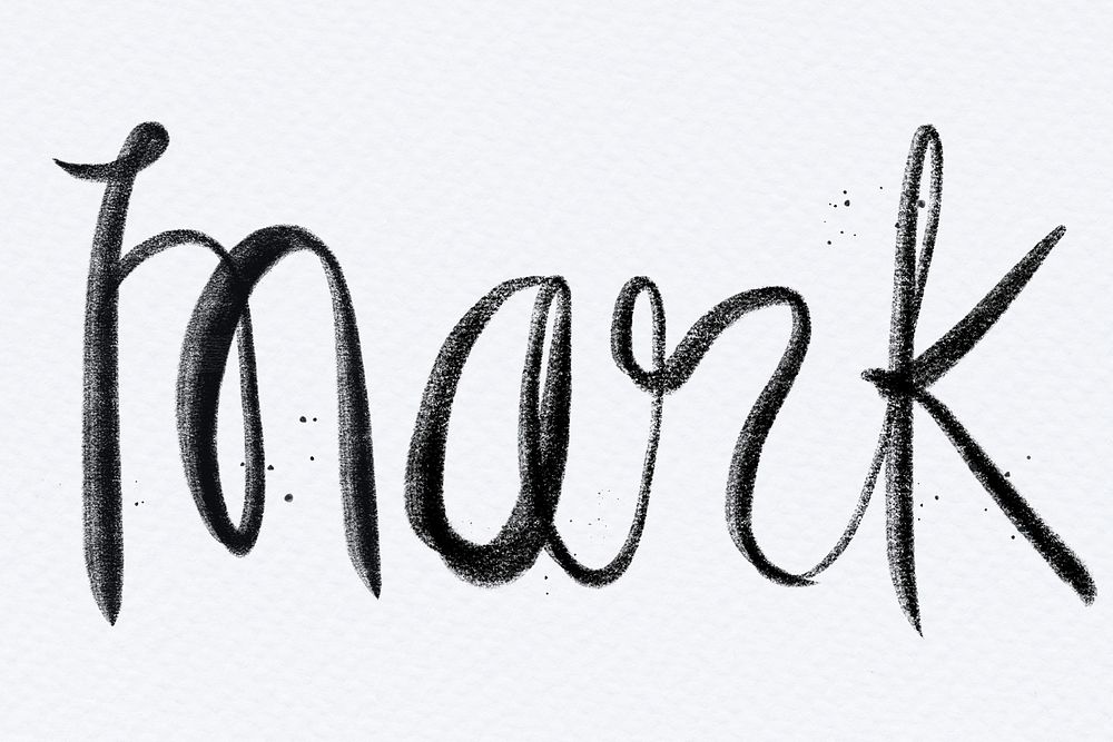 Hand drawn Mark font typography