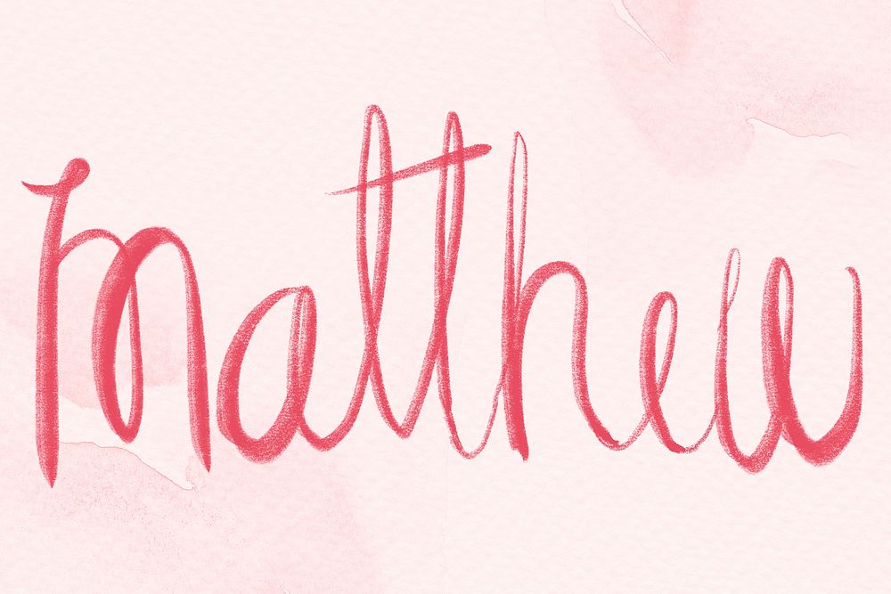 Matthew name word typography