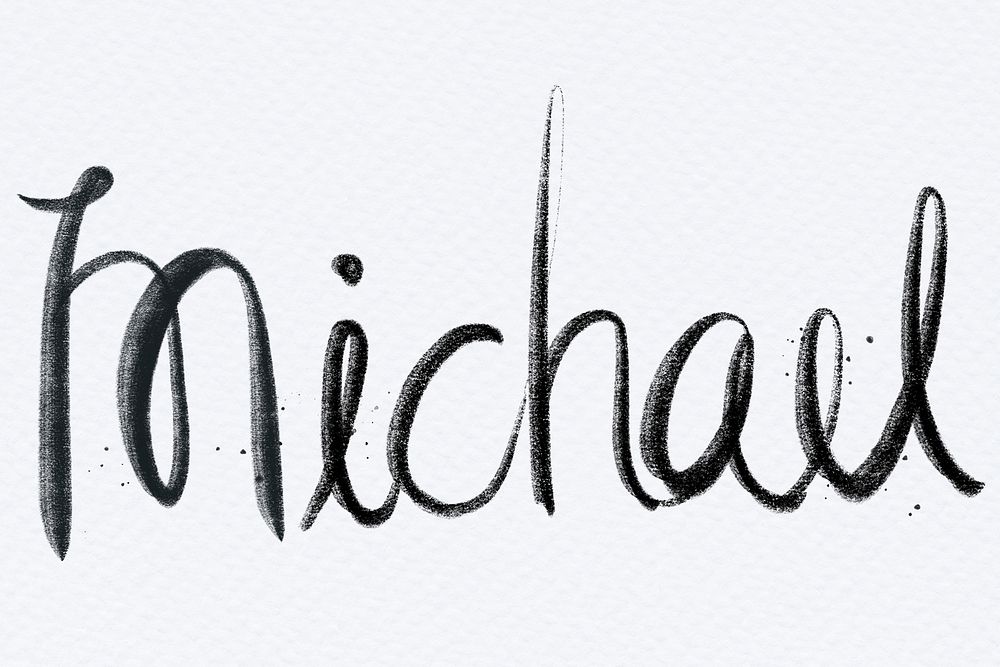 Hand drawn Michael font typography
