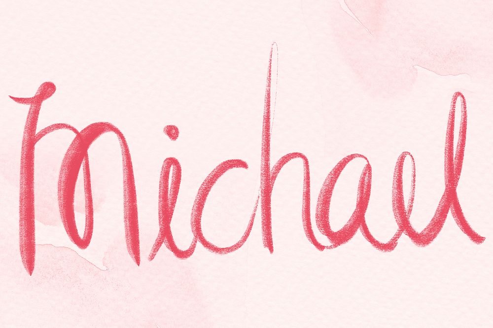 Michael name hand lettering font