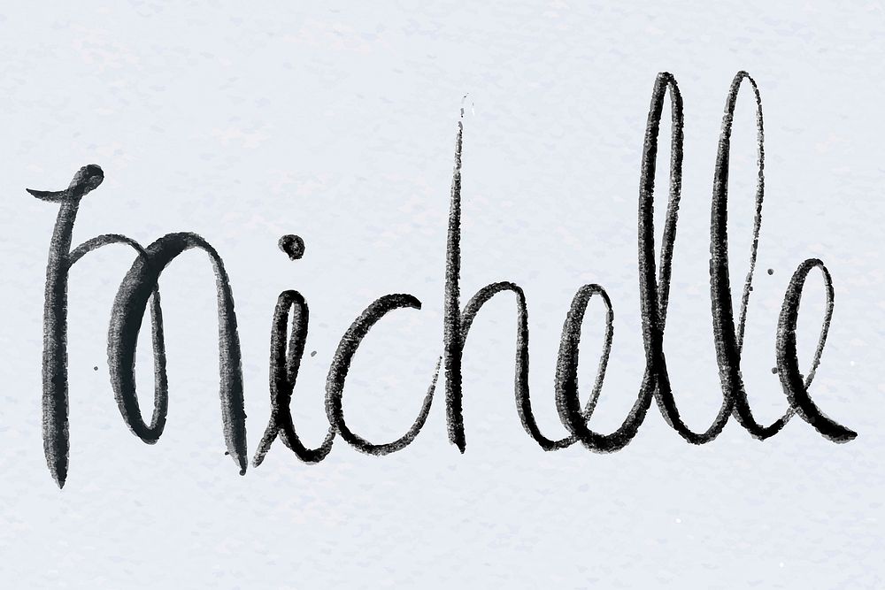 Hand drawn Michelle vector font typography