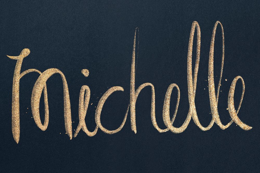 Michelle sparkling gold font typography