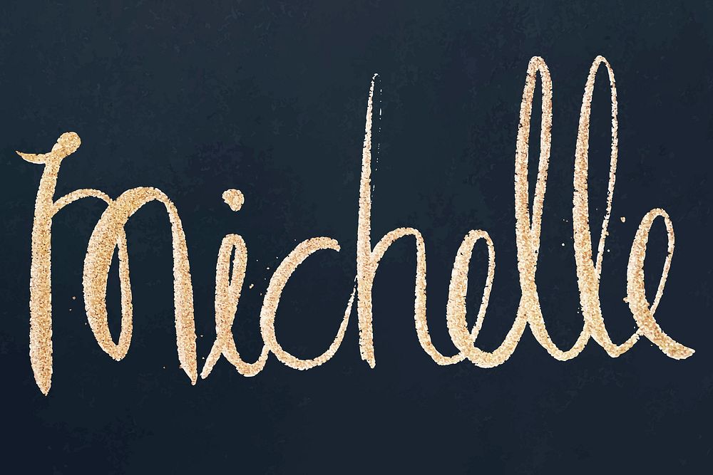 Michelle sparkling vector gold font typography