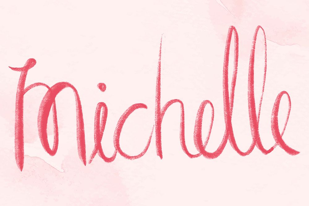 Michelle name hand lettering vector font