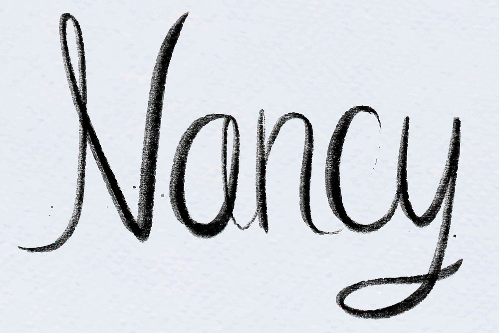 Vector hand drawn Nancy font typography