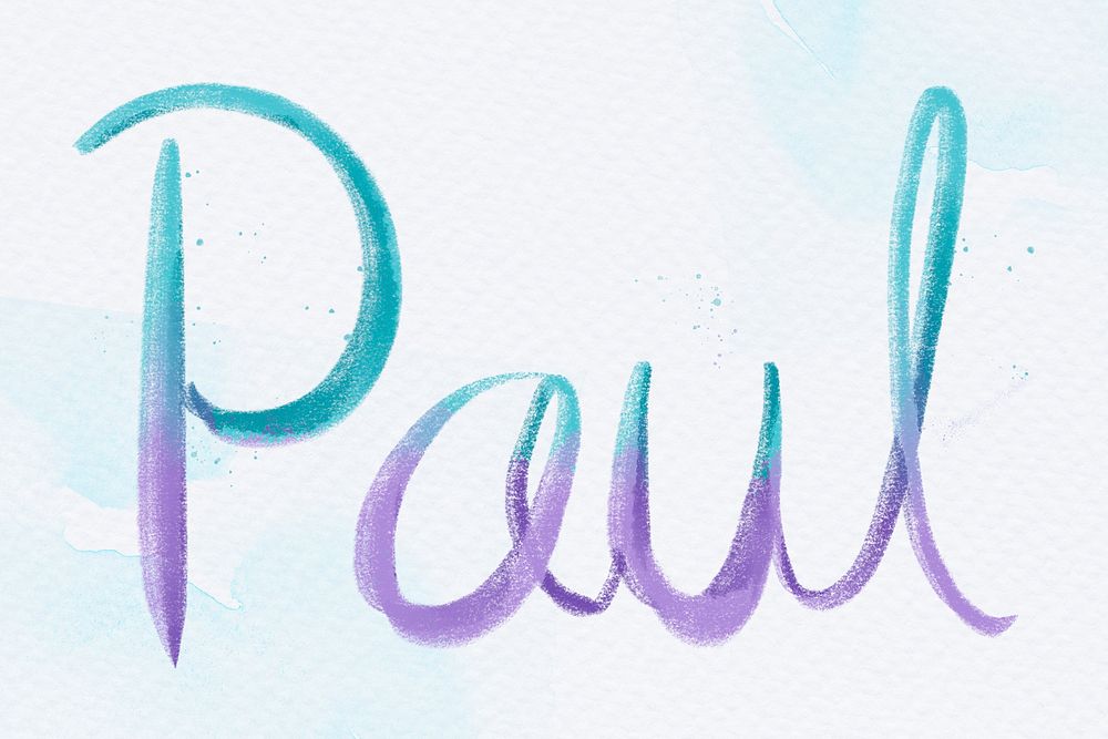 Paul name word typography