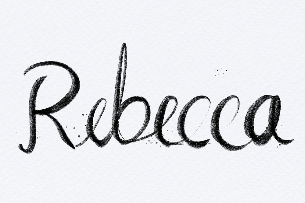 Hand drawn Rebecca font psd typography