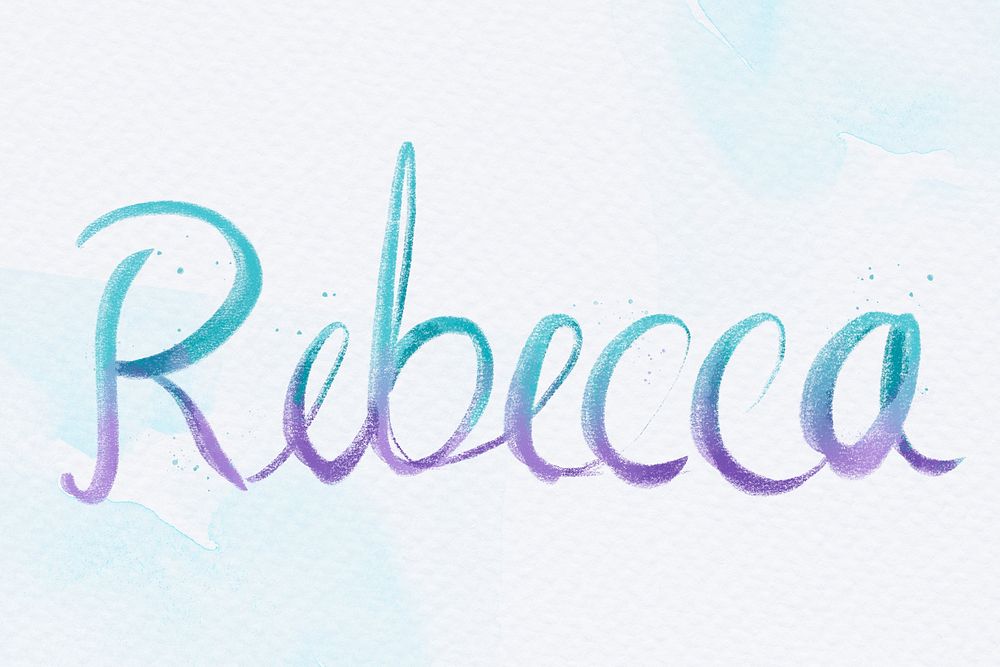 Rebecca female name calligraphy font