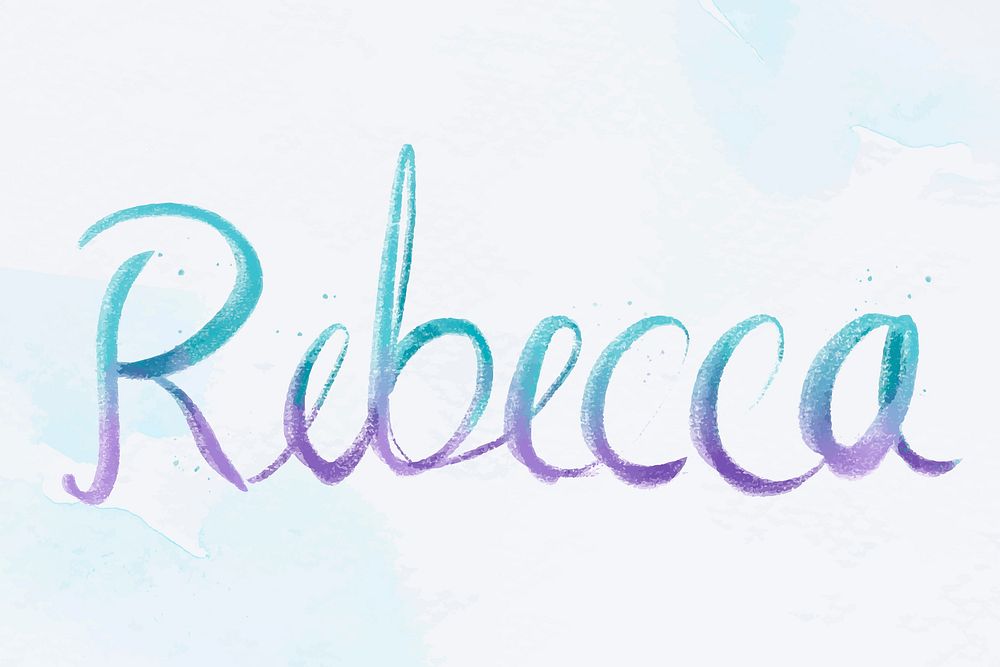 Rebecca female vector name calligraphy font