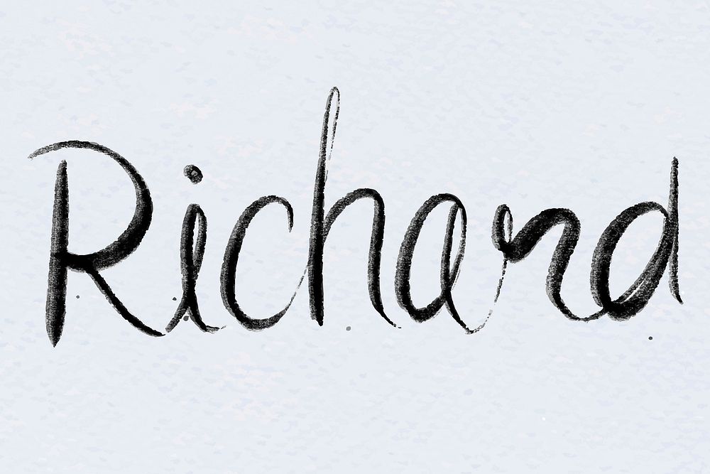 Hand drawn Richard vector font typography