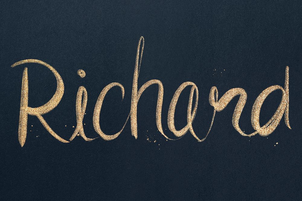 Psd Richard sparkling gold font typography