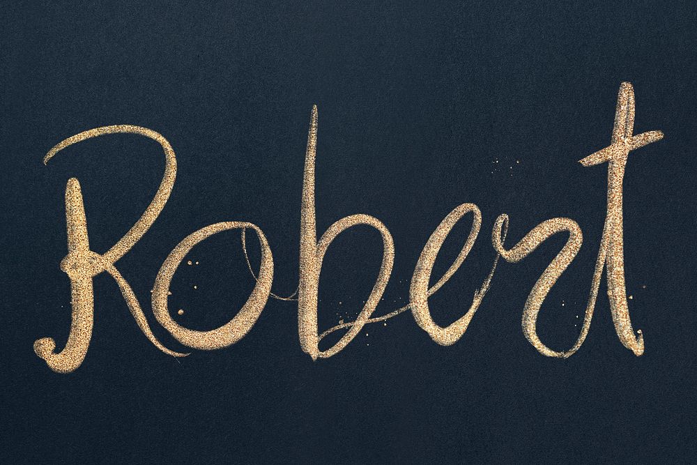 Robert sparkling gold font typography