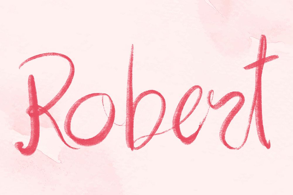 Robert male name vector lettering font