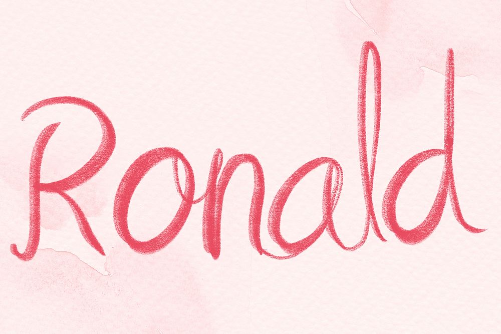 Ronald name psd word typography