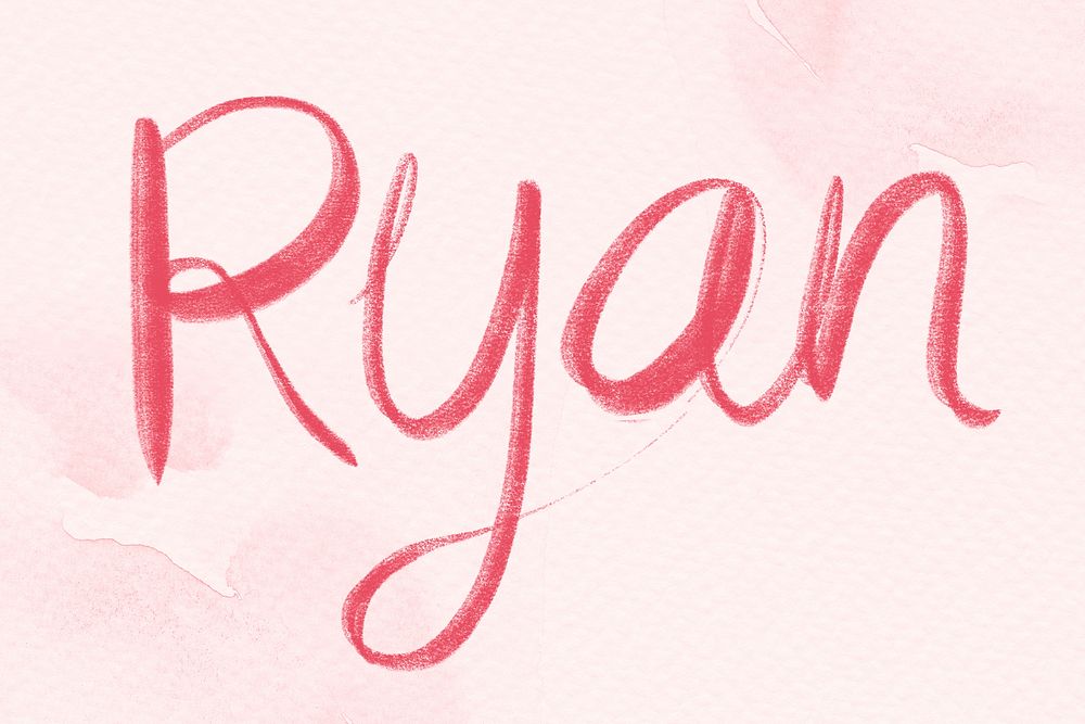 Ryan male name calligraphy font