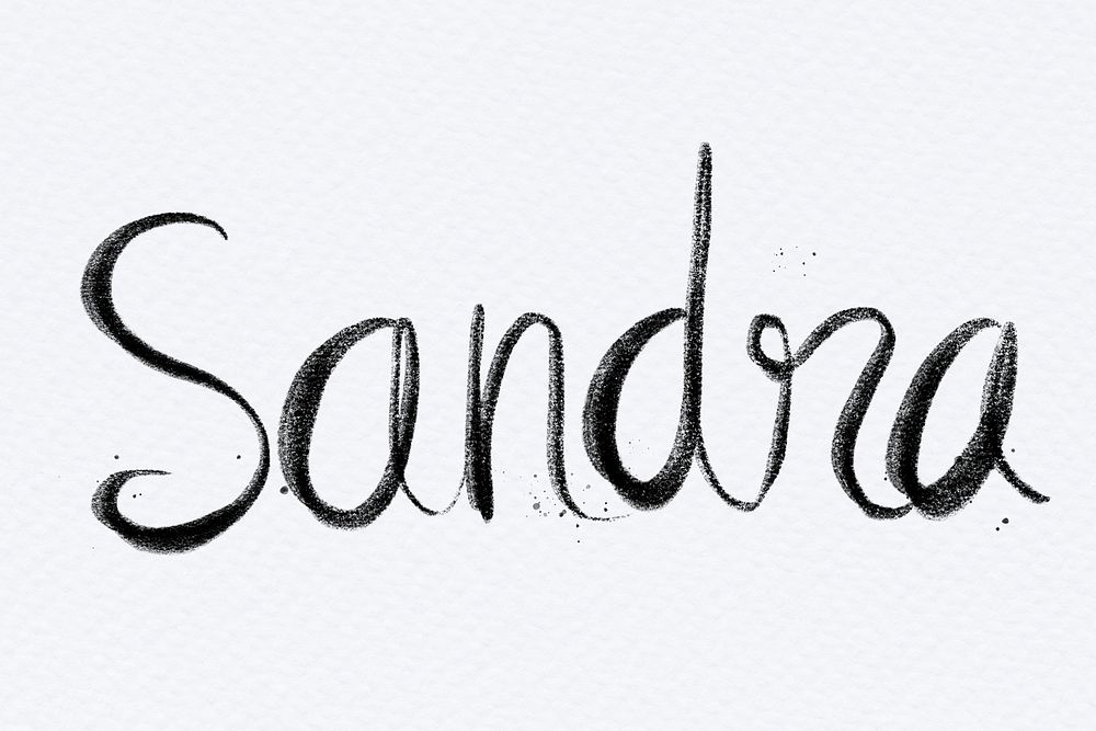 Hand drawn psd Sandra font typography