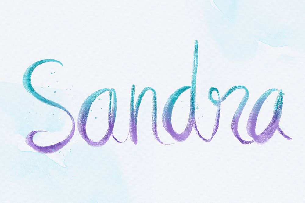 Sandra female name psd calligraphy font