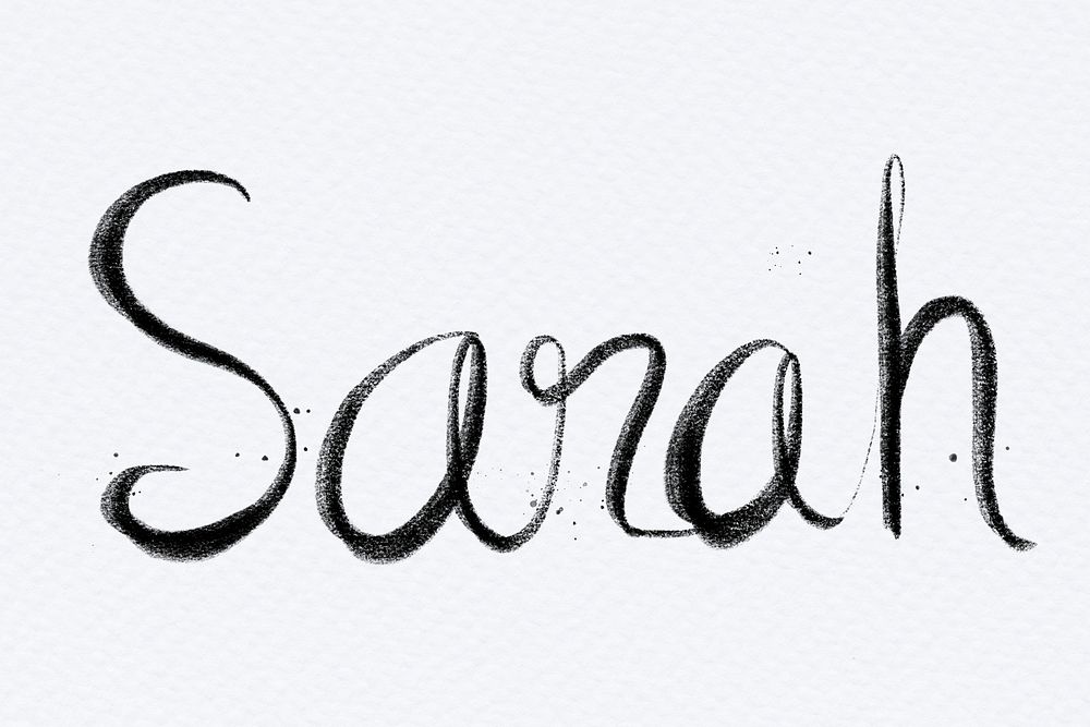 Hand drawn Sarah psd font typography