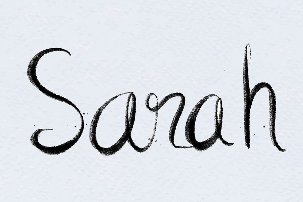 Hand drawn Sarah font vector typography