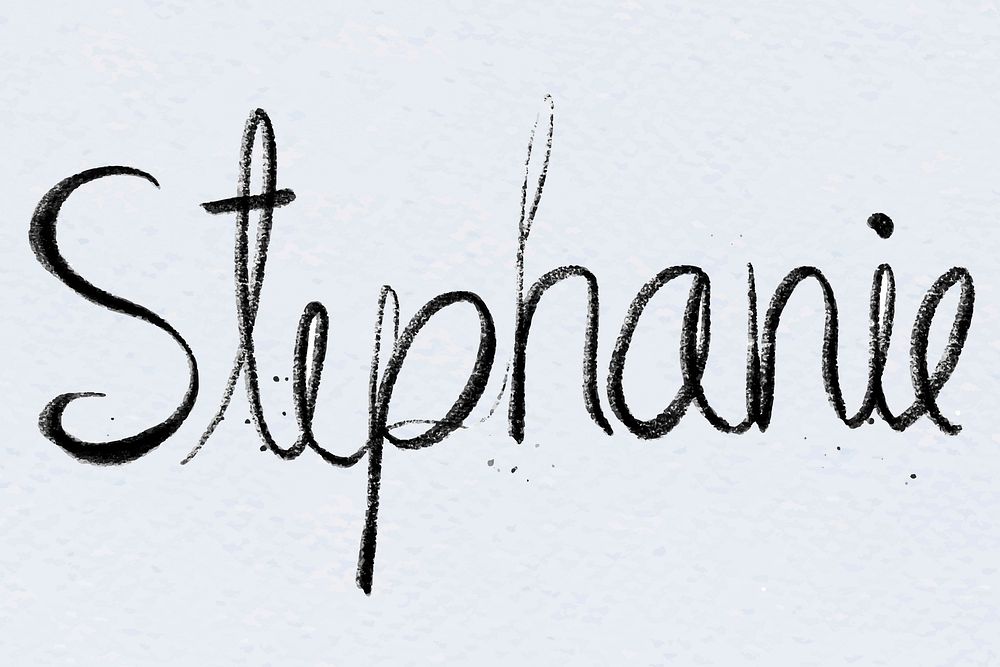 Stephanie hand drawn font vector typography