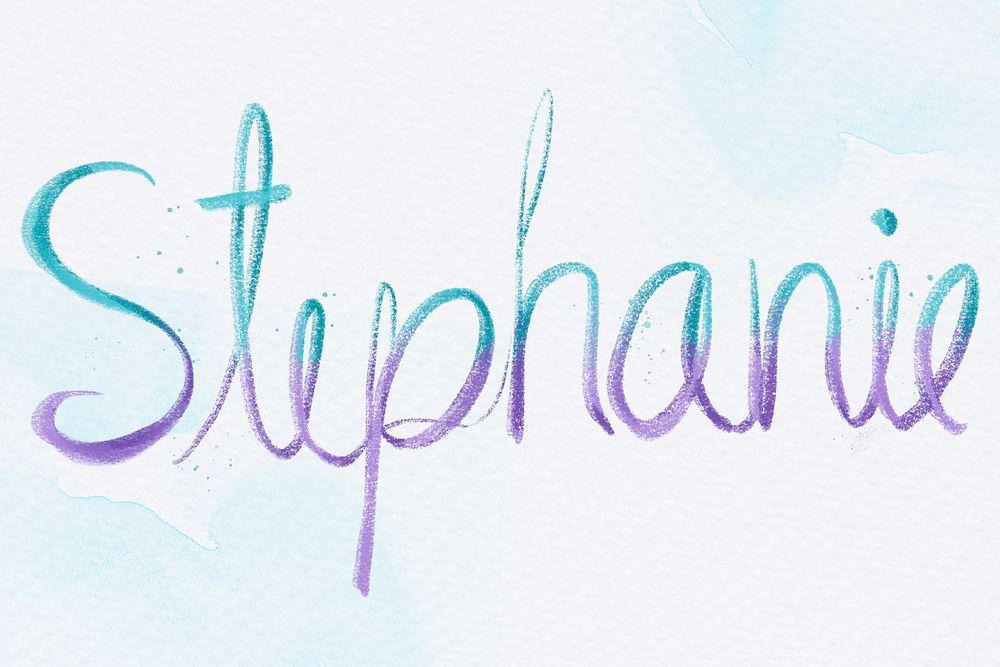 Stephanie female name calligraphy font